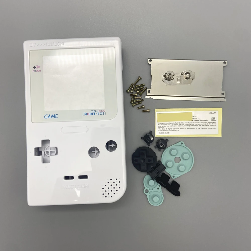 

Пластиковая оболочка для GBL, для игровой консоли GAMEBOY светильник, геймпад, полный корпус, ремонт, замена со стеклянной кнопкой объектива