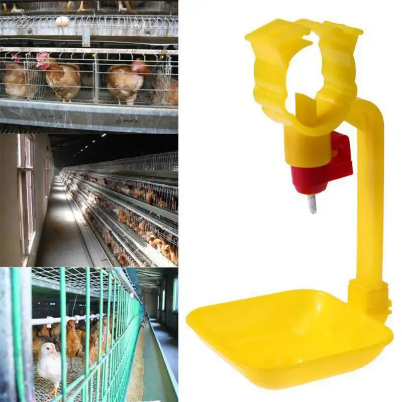 20 шт. Желтая Двойная подвесная чашка соска для курицы автоматическая поилка