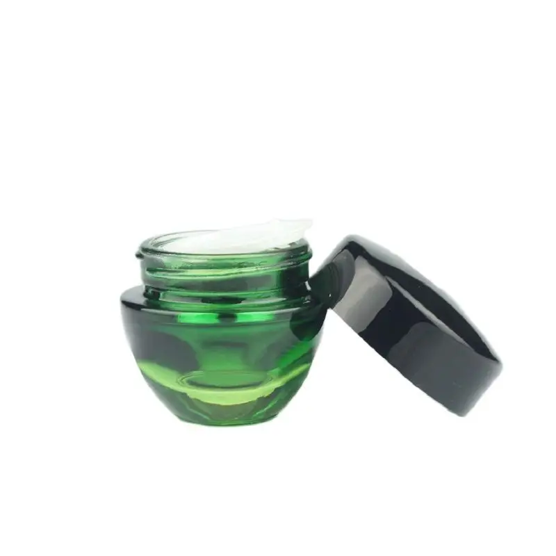 15G purple/green glass cream jar bottle mask eye essence moisturizer gel wax serum skin care cosmetic packing | Красота и здоровье