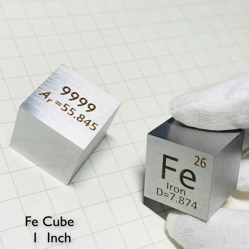 

Iron Metal 1 Inch 25.4mm Density Cube 99.995% Pure for Element Collection