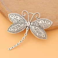 10pcslot tibetan silver large dragonfly insect charms pendants for necklace jewelry making findings accessories
