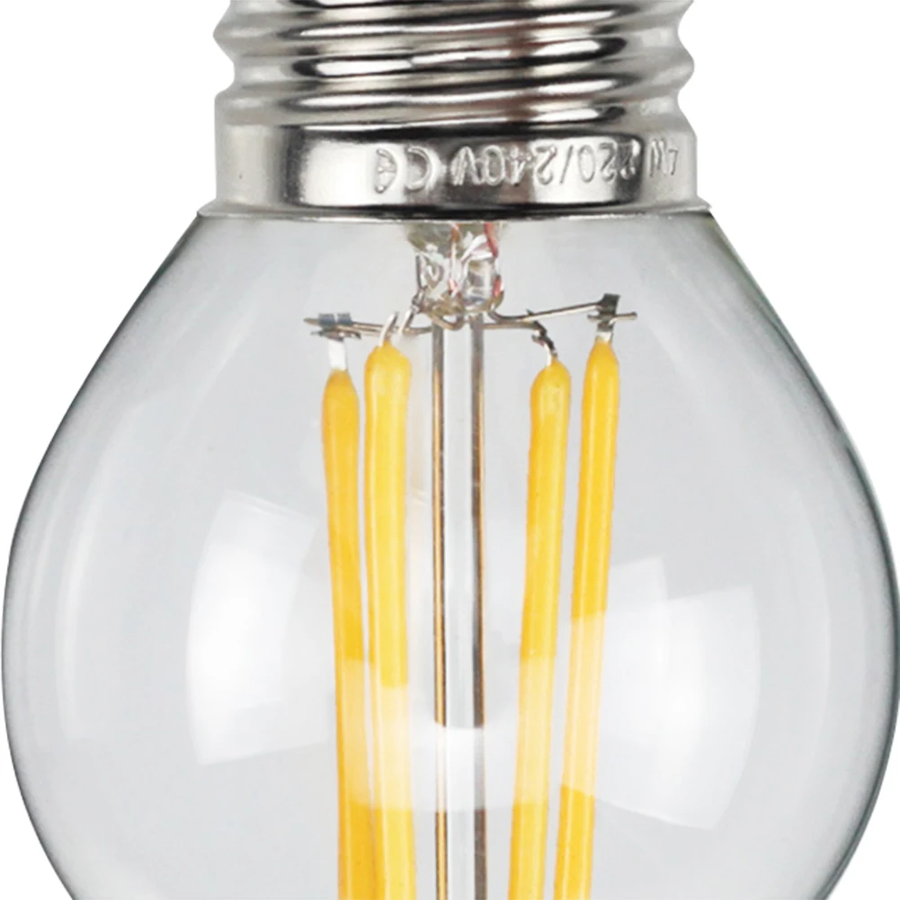 

6pcs 2700K LED Filament Light Transparent Retro Edison Bulb Lamp Antique Screw Glass Candle Light Bulb 45x70mm