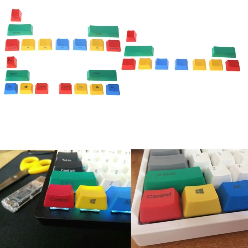 

2021 New PBT 10 Keys Keycap RGBY Mechanical Keyboard Add-on Kit OEM Cherry height