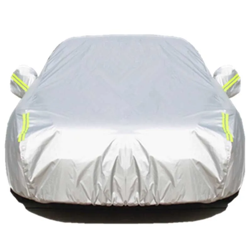 

Universal SUV/Sedan Full Car Covers Outdoor Waterproof Sun Rain Snow Protection UV Car Zipper Design Black Car Case Cover S-XXL