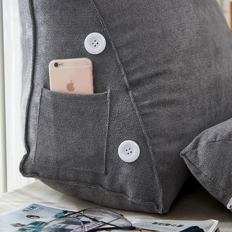 Подушка на спинку кресла для медитации большие треугольные диванные подушки