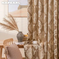 napearl elegant jacquard geometric curtain for bedroom living kitchen window luxury modern decoration semi blackout curtains