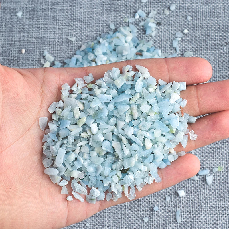 Дополнительные 10 грамм Бесплатная 100 г Натуральный аквамарин минеральной щебень