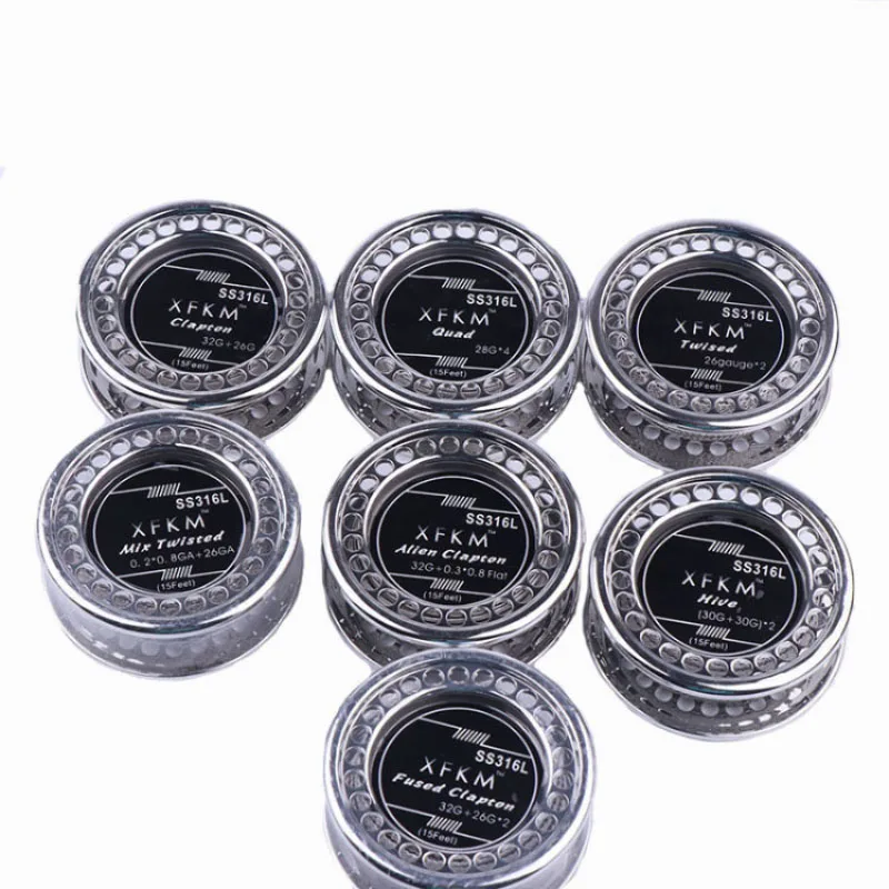 XFKM NI80/A1/316 5 м/рулон Alien fused Clapton для RDA RBA перестраиваемые нагревательные провода