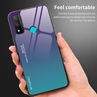Чехол для телефона из закаленного стекла для Huawei P smart 2020 P30 Pro P20 Lite 2019 P 30 20, чехол с градиентом, глянцевый ударопрочный защитный чехол