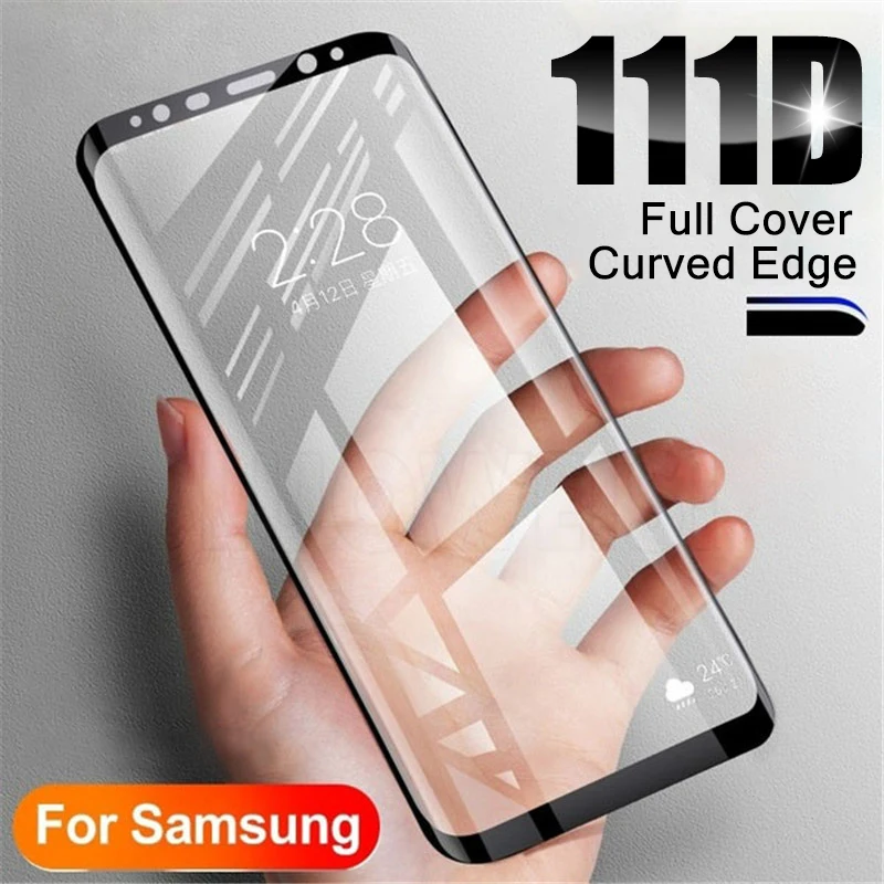 Изогнутое Защитное стекло для Samsung Galaxy S8 S9 S10 S20 Ultra Plus Note 10 20 Pro A50 A30 A51 A71