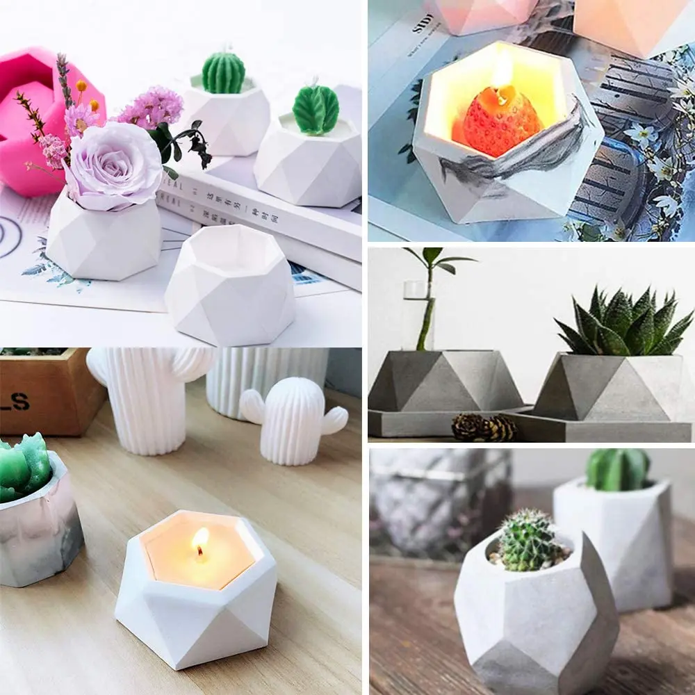3D силиконовые формы DIY Кристалл эпоксидная смола цветочный горшок для