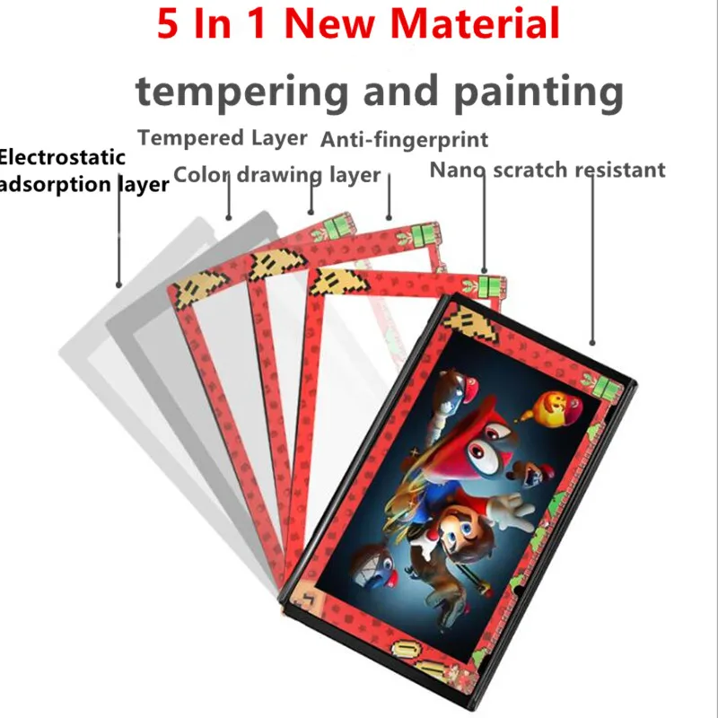 Аниме Защита экрана для консоли Nintendo Switch ультратонкая прозрачная пленка