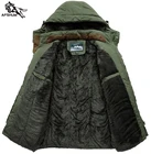 Зимняя парка для мужчин брикет 6XL плюс бархатная куртка мужские пальто с капюшоном для среднего возраста мужские повседневные теплые куртки пальто со съемной шапкой 8186