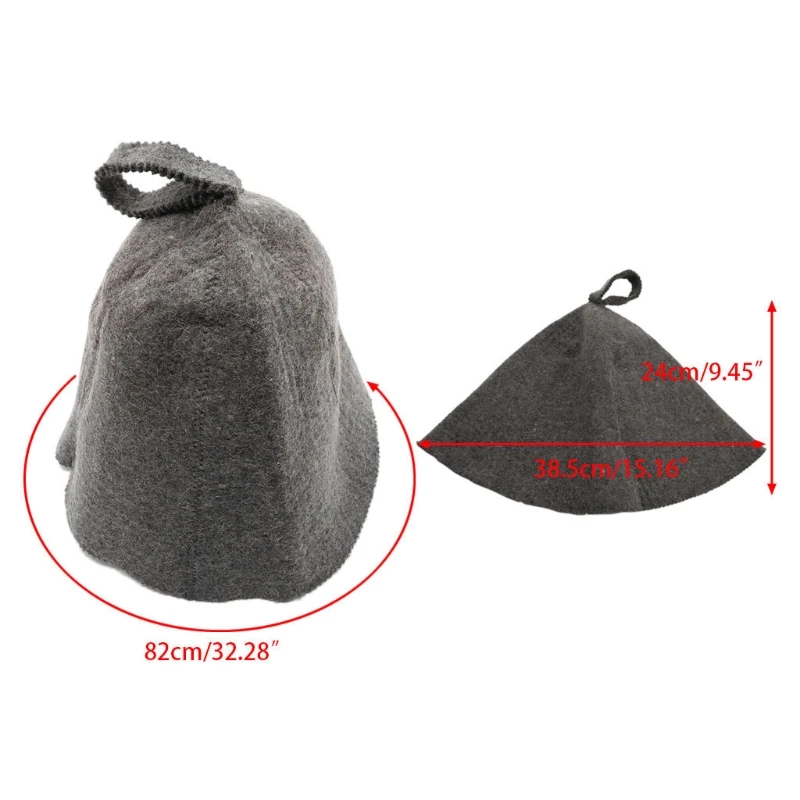 

Wool Felt Sauna Hat Anti Heat Russian Banya Cap For Bath House Head Protection