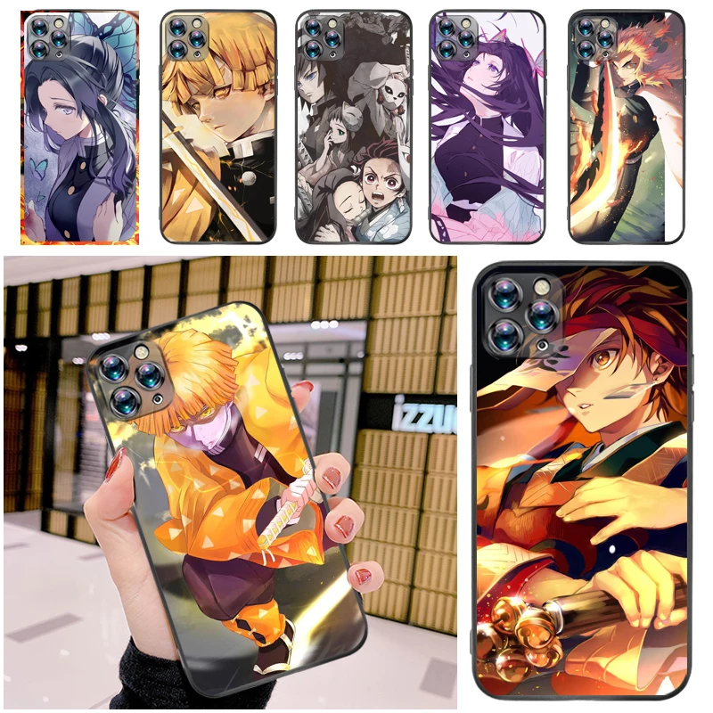 

Demon Slayer Kimetsu No Yaiba Kamado Nezuko Agatsuma Zenitsu Kamado Tanjirou Phone Case For iPhone 12 Pro MAX Mini SE Soft TPU