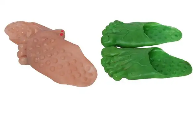 

27cm wholesale Hulk Slippers new soft bottom male big foot slippers party shoes funny Halloween shoescover show cosplay props