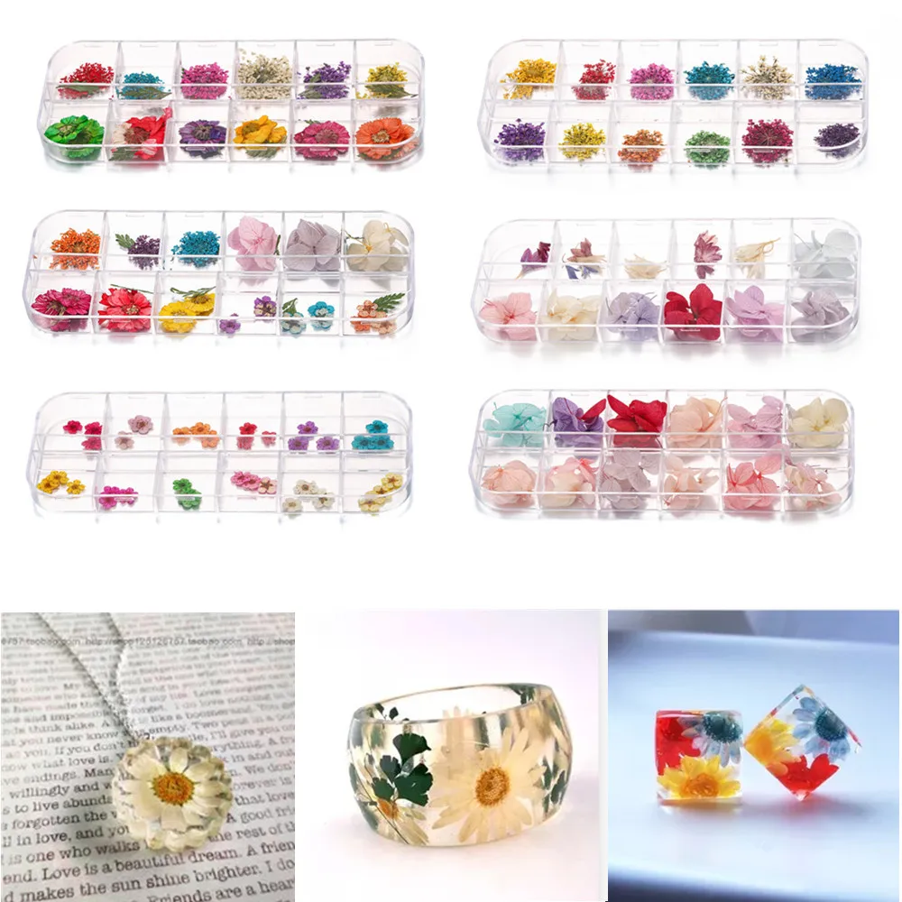 Настоящие сушеные цветы 1 коробка Свеча для ароматерапии подвеска из эпоксидной