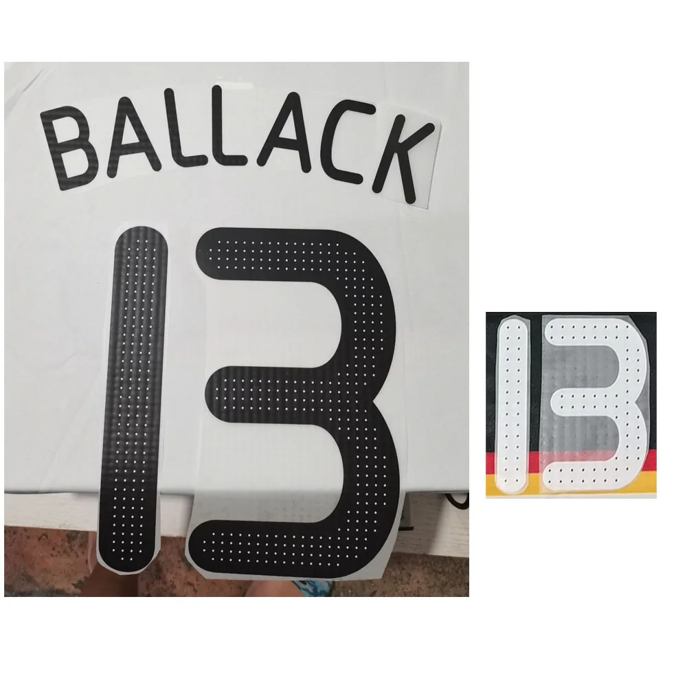 

2008 #13 Ballack Pinting Nameset Klose Lahm Podolski именной знак на заказ термотрансферный футбольный значок нашивки для одежды
