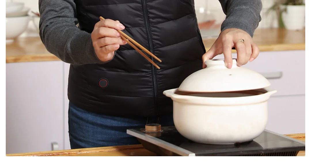 Xiaomi Mijia графеновой батареи интеллигентая(ый) Контроль температуры Fever Гусь пуховой жилет Для мужчин и Для женщин 4 Скорость Управление устойчивый лихорадка