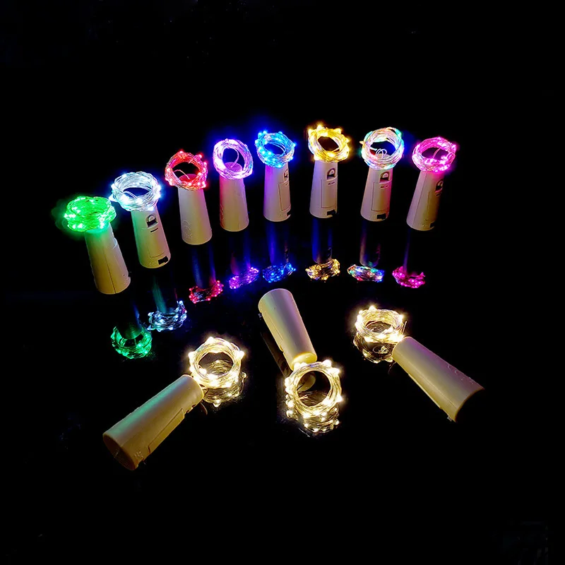 Пробковые светильники в форме винных бутылок 10/20LED DIY струнный светильник с