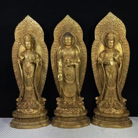 16 tibet buddhism temple brass western trinity buddha statue amitabha buddha statue avalokitesvara statue bodhisattva statue