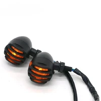 2 pcs motorcycle accessories for harley cruise prince car refitted retro fence metal shell turn signal turn signal command light