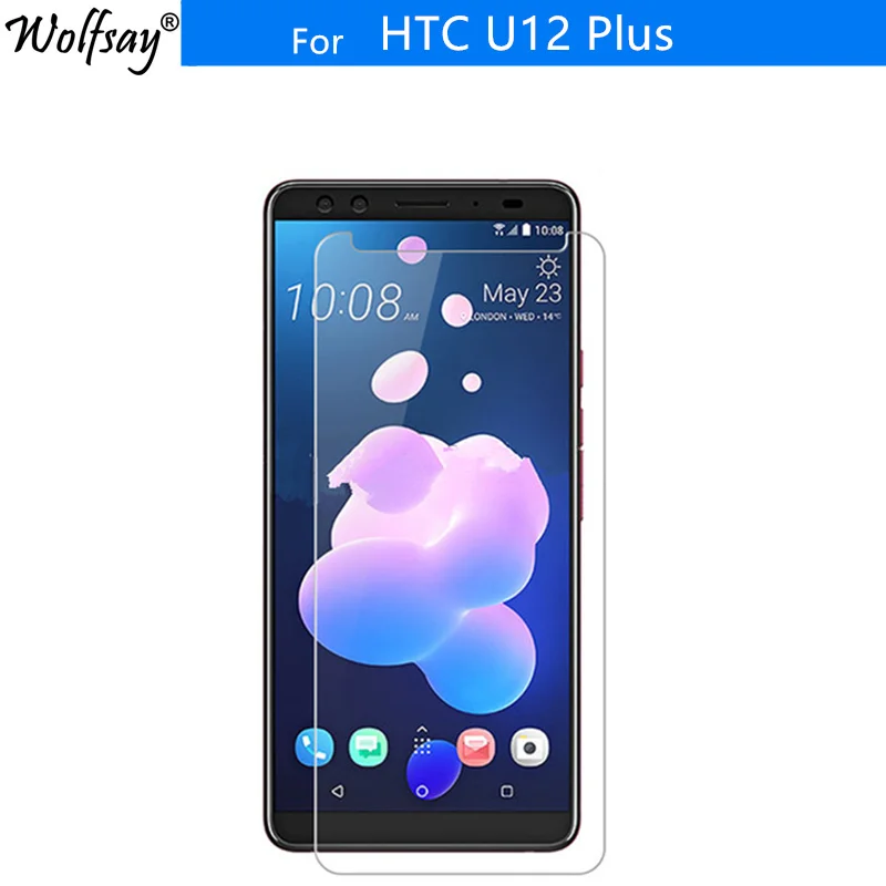 Закаленное стекло для HTC U12 Plus 2 шт. Защита экрана защитная пленка U 12 + Wolfsay|glass for