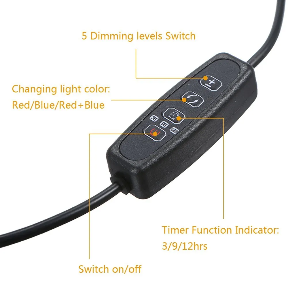 15 Вт Светодиодный светильник для выращивания полный спектр ИК гидропоники Вег