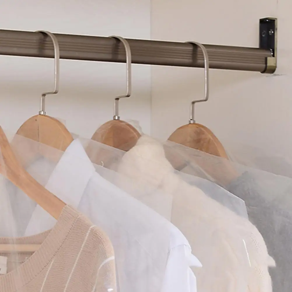 

5Pcs Clothes Cover Foldable Dustproof Plastic Unisex Family Waterproof Hanging Suit Cover for Home Storage Bag Pouch Organizer