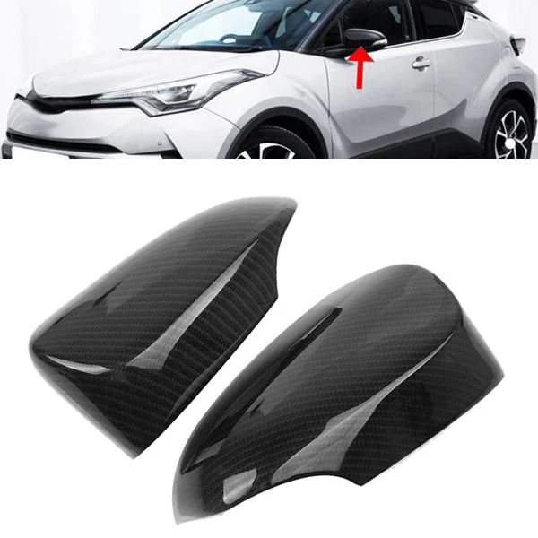 

AU05 -Car Carbon Fiber Rearview Side Mirror Cover Trim for Toyota C-HR CHR 2016 2017 2018