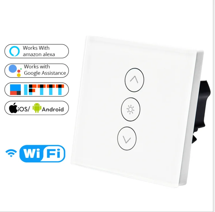 ЕС/Великобритания WiFi умный настенный сенсорный светильник с диммером Smart Life/Tuya APP