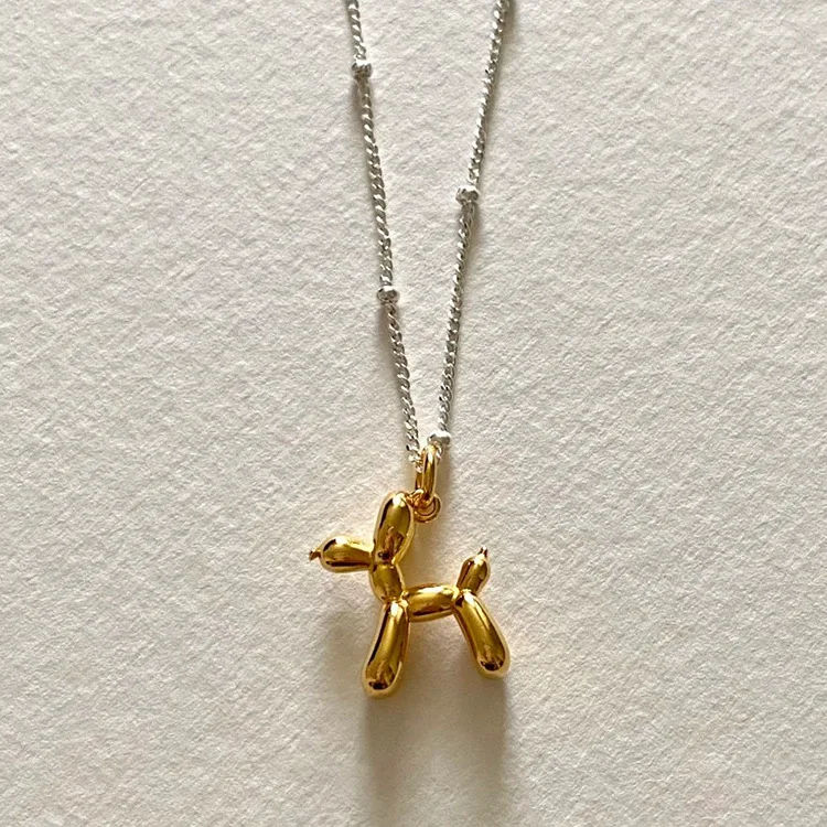 Poodle Balloon Dog Animal Charm Necklace Puppy Pendant for Women Girls Gift Jewelry | Украшения и аксессуары