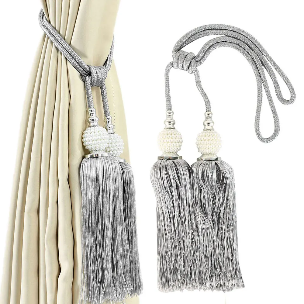 2 шт./компл. домашние пряжки для занавесок сплошная веревка завязывания зажимы