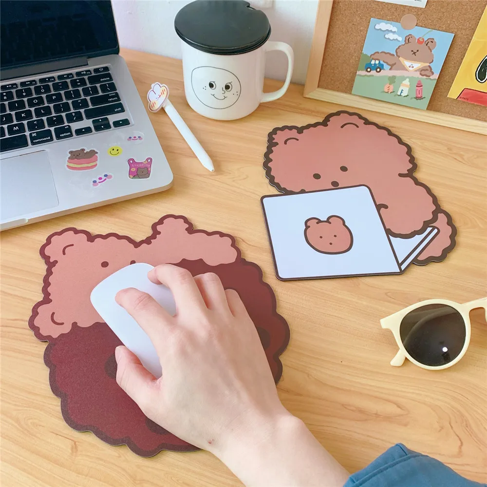 18x19 см kawaii с рисунком милого мишки Мышь коврик стол большие туристические коврики