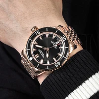 reef tigerrt top brand men mechanical rose gold dive sapphire crystal bracelet luminous waterproof watches rga3035