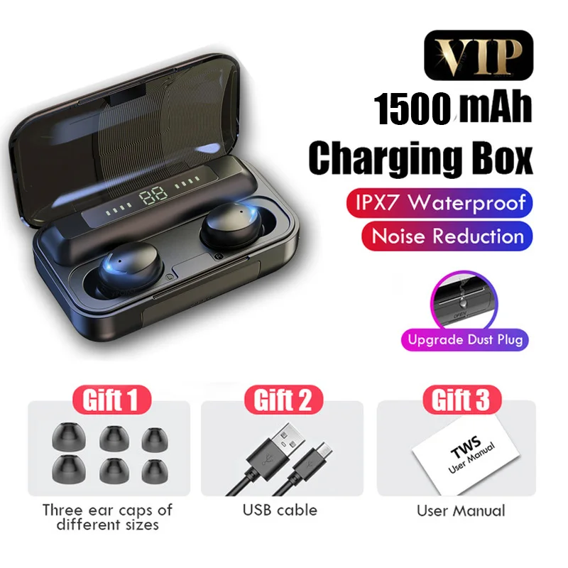 

TWS Bluetooth Earphone 5.0 9D Stereo Wireless Bluetooth Earbuds Headphones Gaming Headset Sport Earphones Mini Earbuds for Phone