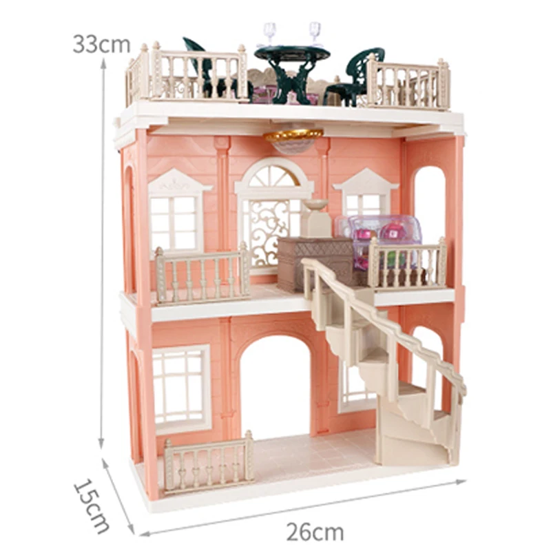 

Simulation Forest House Simulation Lighting Villa Western Restaurant Supermarket House Rabbit Boy girl Play House Toy