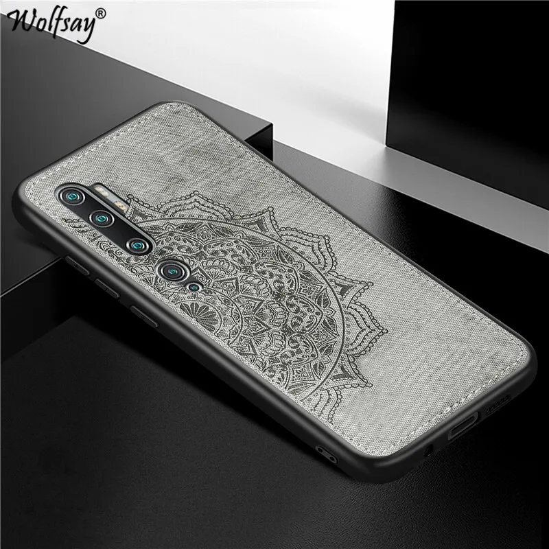 3d printed pattern bumper for xiaomi mi 10 5g case luxury cloth texture shockproof soft tpu pc phone cover for xiaomi mi 10 free global shipping