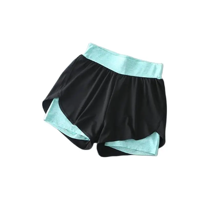 Женские летние однотонные облегающие шорты из двух частей женские