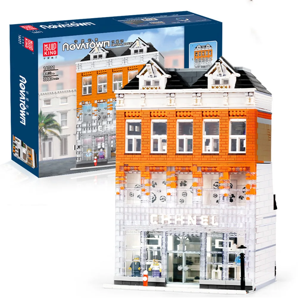 

3800 PCS Creative Streetview Building Kit AMSTERDAM Crystal Palace Model Architecture Blocks Educational Brick Toys For Children