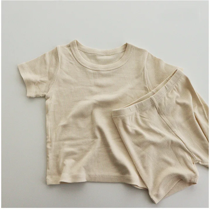 Купи 2022 Summer Short Sleeve Shorts Sleepwear Sets For Kids Clothing Sets For Girls Home Wear Set Leisure Baby Boys Pajama Suit 1-5Y за 414 рублей в магазине AliExpress