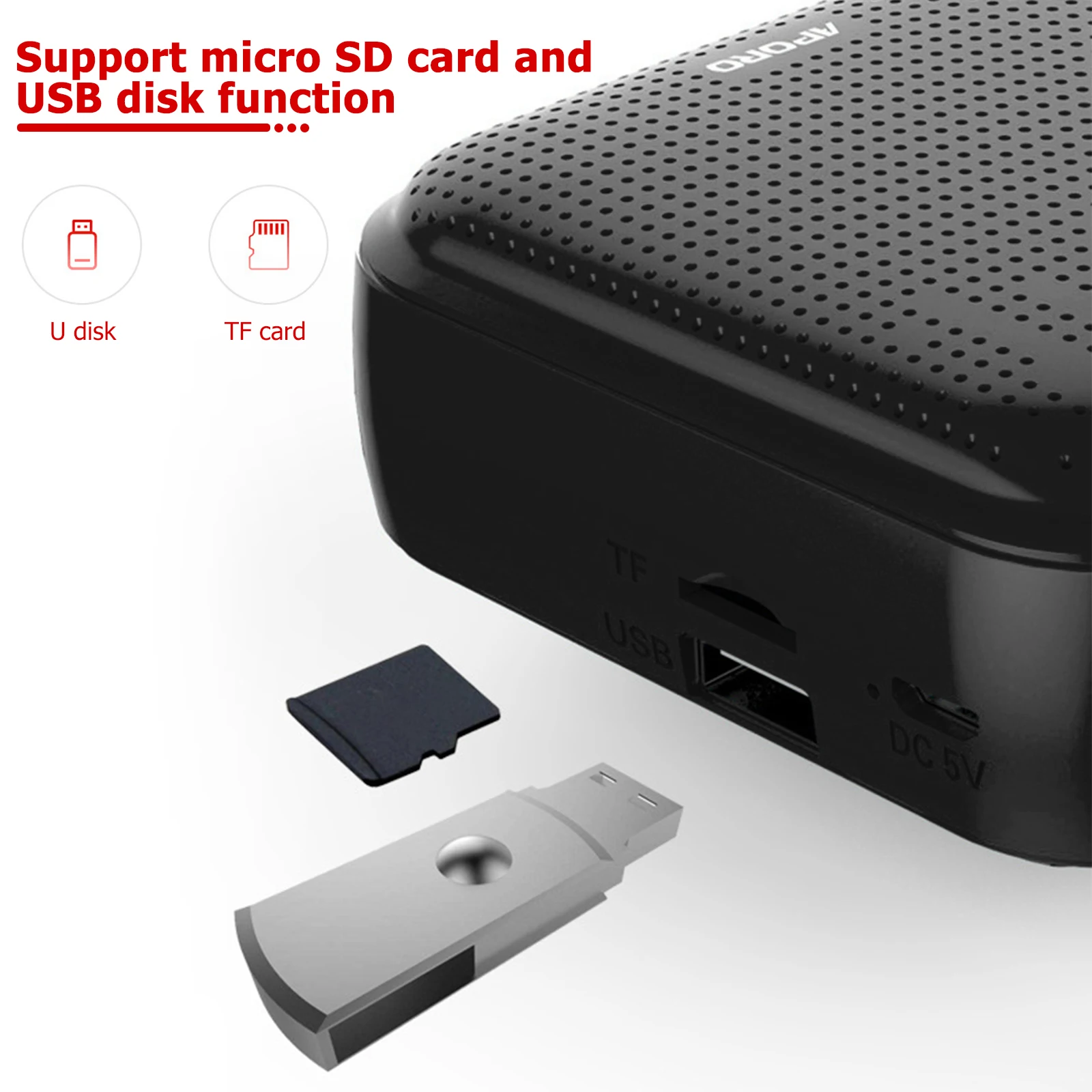 Перезаряжаемый голосовой усилитель TF U дисковый плеер динамик для тренеров