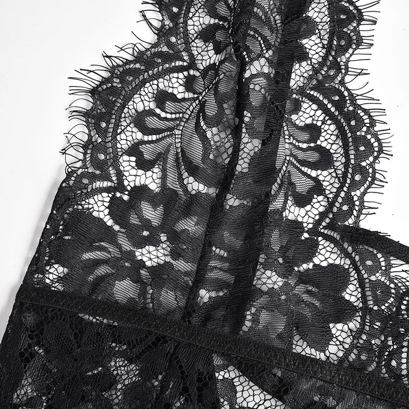 

Women's One-Piece Lingerie Deep V Teddy Lace Bodysuit PerspectiveBackless Underwear d88