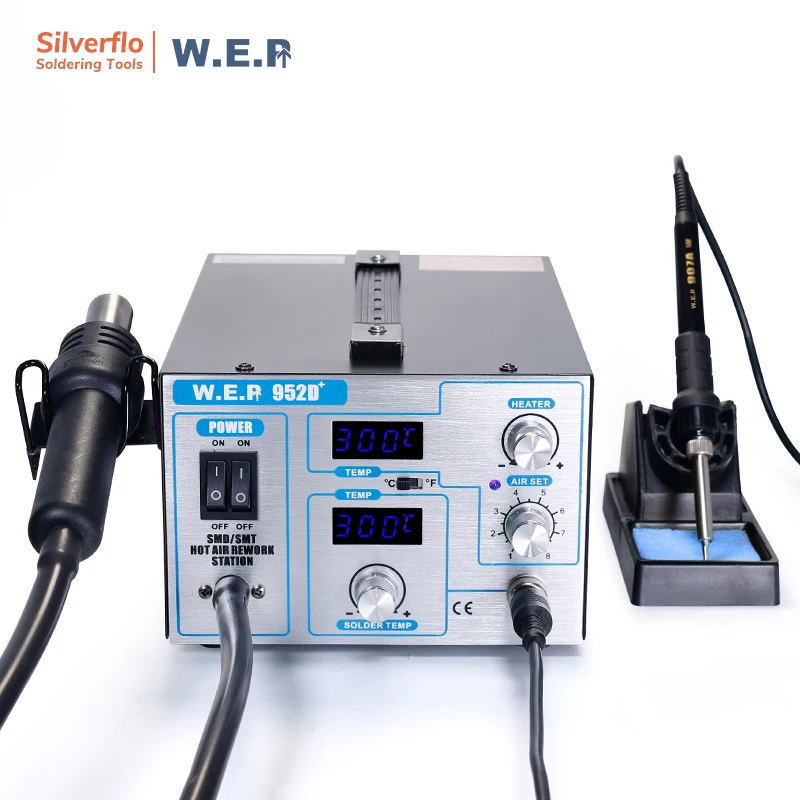 WEP 952D + диафрагменный насос пистолет горячего воздуха паяльная станция |