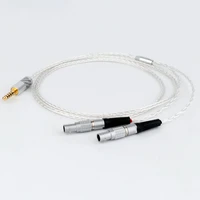 8cores 2 5mm 4 4mm 3 5mm xlr headphone earphone cable for focal utopia fidelity circumaural