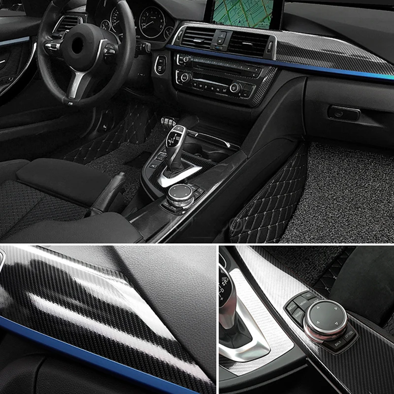 5D глянцевые автомобильные Стикеры из углеродного волокна для Volkswagen VW Polo 6r 9n golf 7 6 5