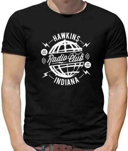 

Hawkins Radio Club Mens T-Shirt - TV - Stranger - Eleven - Mike - Indiana - Gift