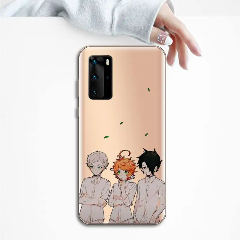 

Anime The Promised Neverland Phone Case Transparent for Huawei P20 P30 P40 lite pro P smart 2019 honor 8x 10i