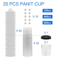 20pcs paint adapter spray gun paint mixing cup spray gun tank no clea tank 165400600ml disposable paint cup type ho quick cup