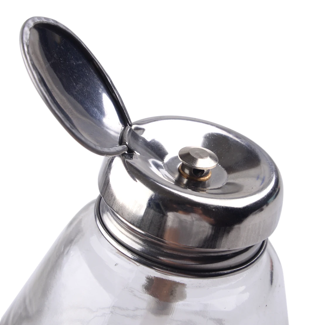 Стекло контейнер Пресс Тип в одно касание жидкостный насос дозатор 150 мл для лака